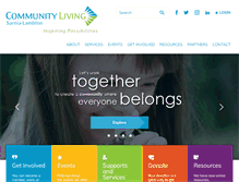 Tablet Screenshot of communitylivingsarnia.org